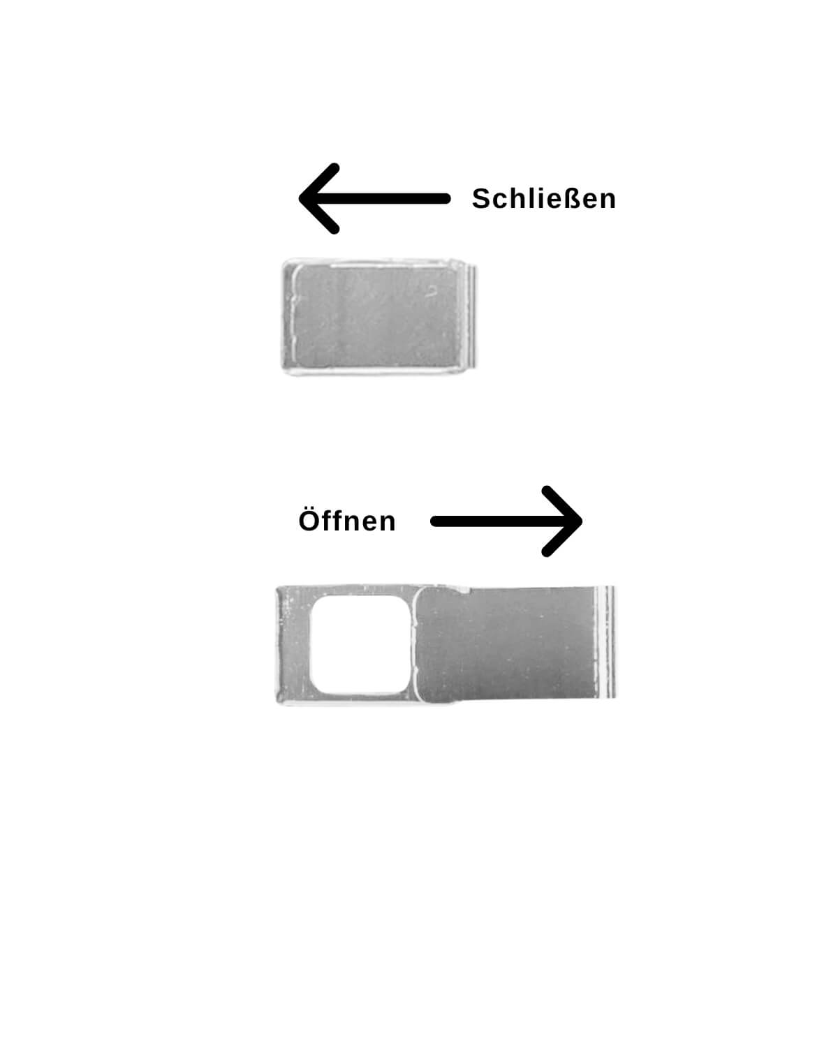 Webcam Abdeckung Silber